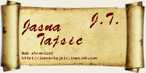 Jasna Tajsić vizit kartica
